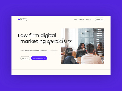 Law Firm Marketing Website branding clean design minimal ui ux web