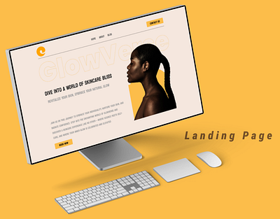 Landing Page - Glow Verse animation design ui web design