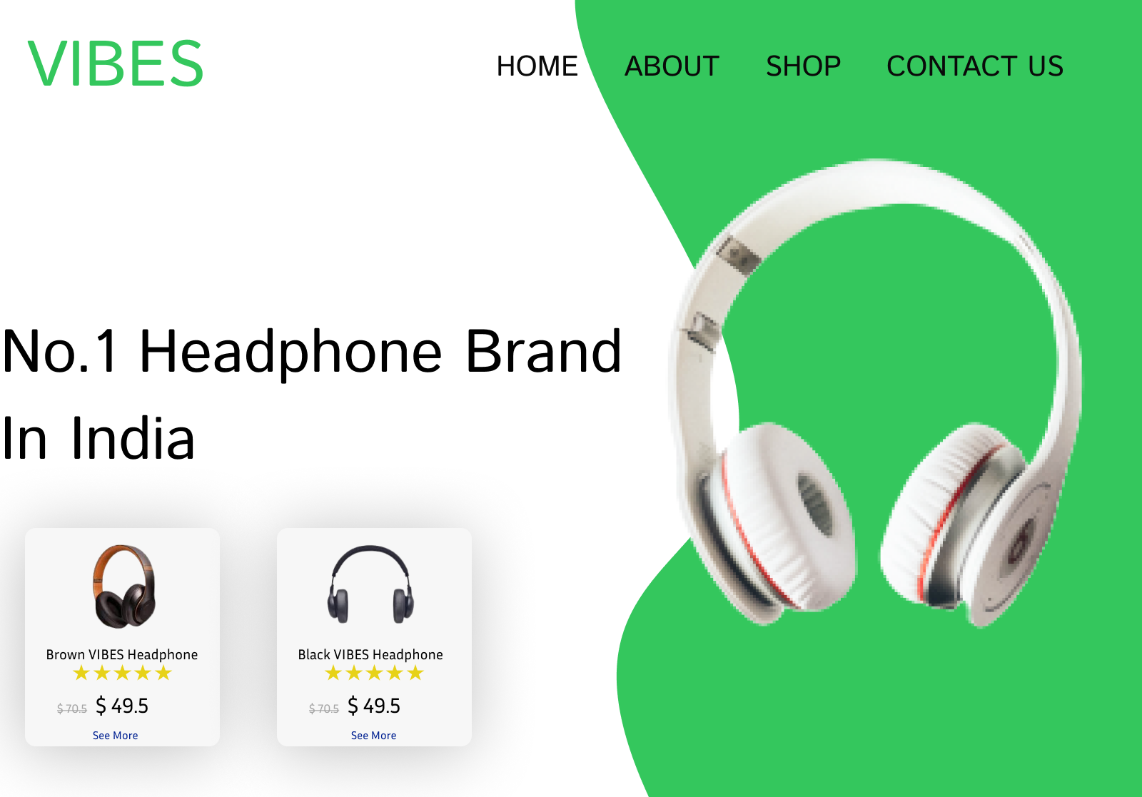 Headphone brand website design by Maninder saini on Dribbble