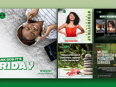 Social Media Design for Fullstar Media design graphic design instagram social media