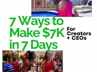 7 Ways to Make $7k in 7 Days branding graphic design