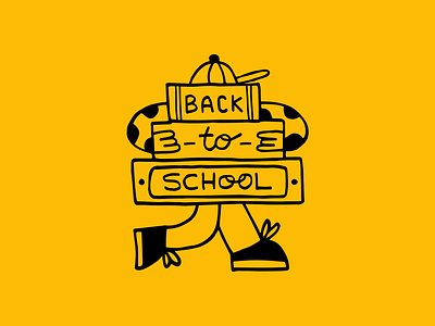 Back to School animation books design drawing fun graphic design illustration kids learning malley de malley design playful school sketching typography vector