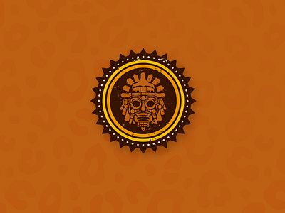 EROSOY aztec aztec sun azteca badge badge design branding erosoy face mask icon latin america latino logo maya mexican mexicano warrior