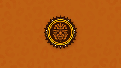EROSOY aztec aztec sun azteca badge badge design branding erosoy face mask icon latin america latino logo maya mexican mexicano warrior