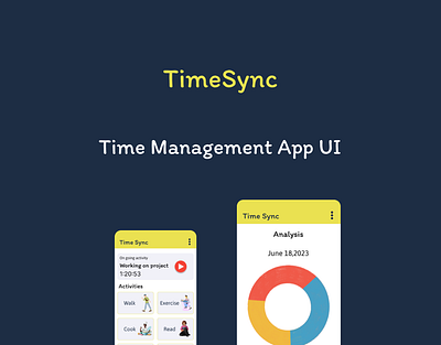 TimeSync - Time Management App UI app design typography ui