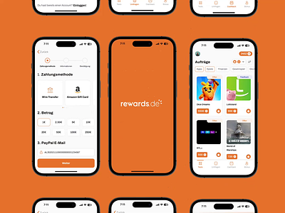 Mobile/Rewards.de - Achieve your reward for playing mobile games design logo mobile mobile app product design saas ui ux