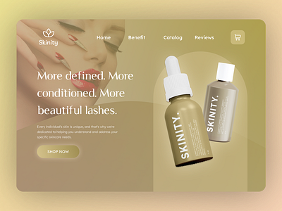 Skincare Website Landing Page design graphic design ui vector