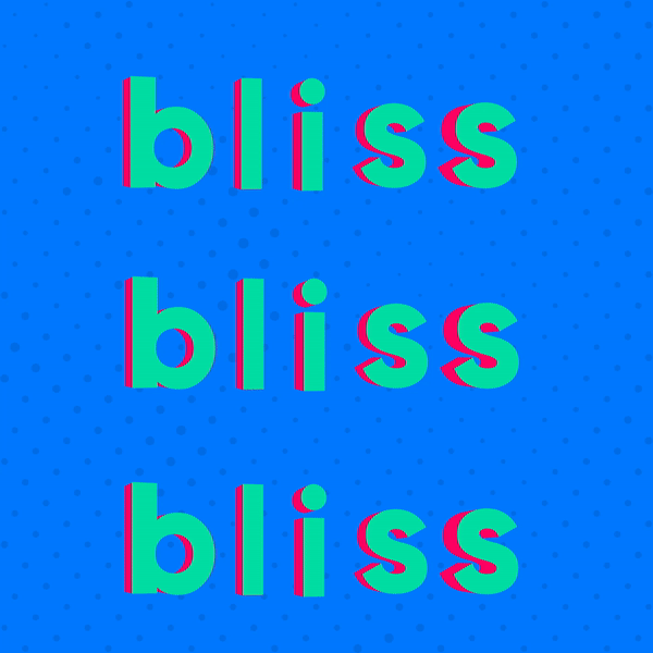 Text animation bliss gif motion graphics textanimation