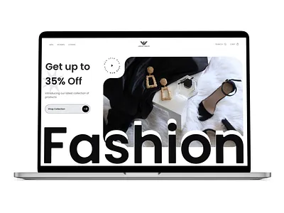 Fashion Landing Page 3d app black black $ white branding dark design design ecommerce fashion fashion landing page graphic design illustration inter miami landing page design motion graphics style ui ui design uiux website design