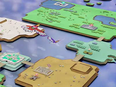 Behind the Scenes Case Study - Interchain Video Project 2d 3d animation blender blockchain character design collage crypto diorama fintech game gaming japanese marketing motion graphics pixel art retro rpg the legend of voxel