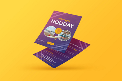 Travel Doubleside Flyer brochure design flat flyer design graphic design minimal typography