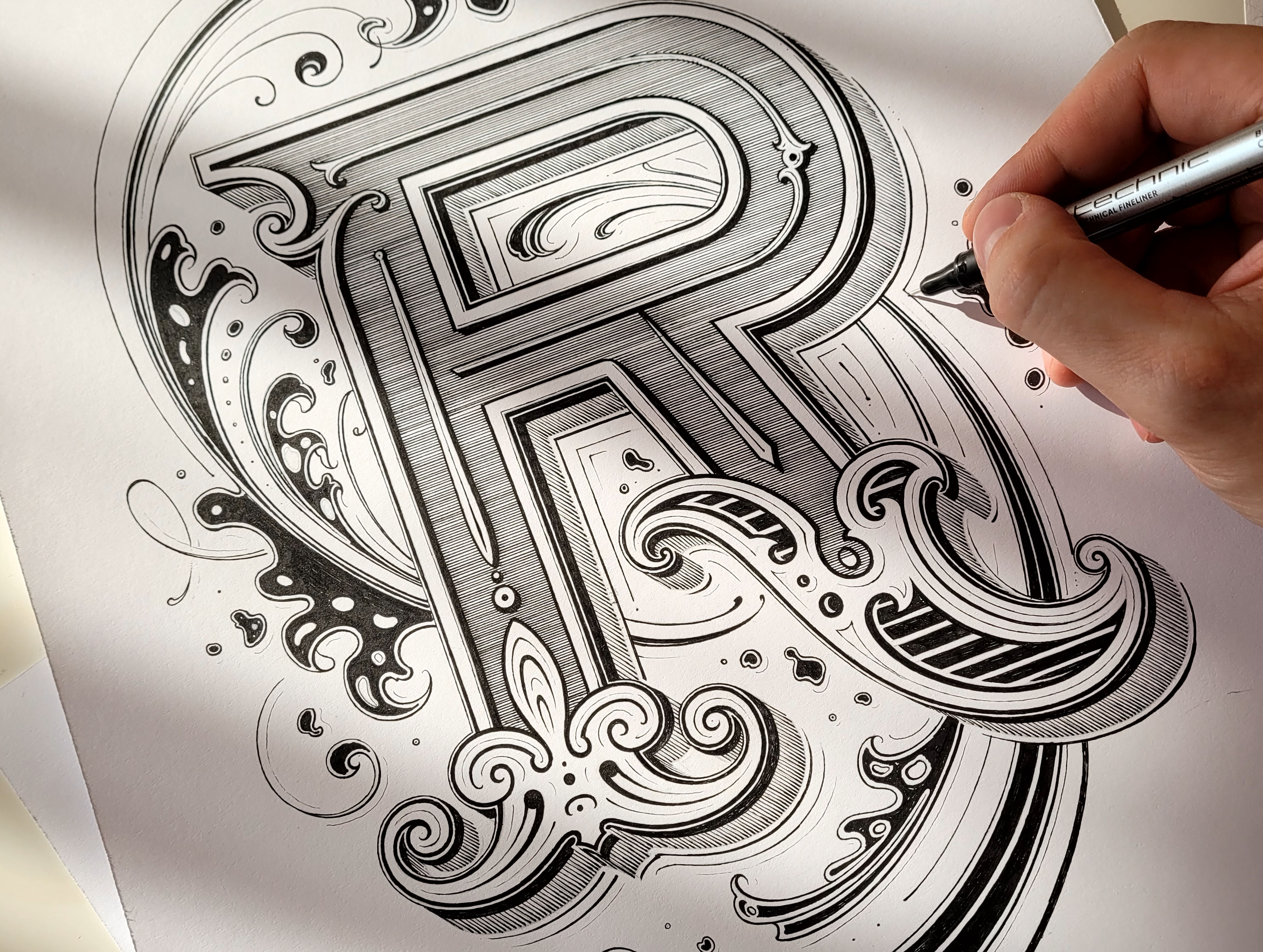 Pencil Sketch Letter D | Typography Love