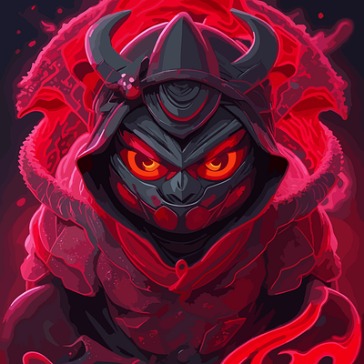 Ninja Face Masks spy Dragon Face Evil Ninja 3d animation graphic design logo motion graphics
