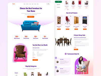 Furniture Store Website Landing Page Design best web design creative website design ecommerce website design furniture store furniture store website furniture ux ui furniture website design landing page furniture selling website ui ux design web design web designer web development website website for sell website landing page