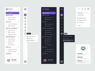 Dashboard Sidebar Navigation - Taurus 4px rule clean design system dropdown dropdown menu hyperfantasy menu icon minimal nav nav icons navigation navigation bar sidebar sidebar navigation sub menu ui user interface ux web design wireframe