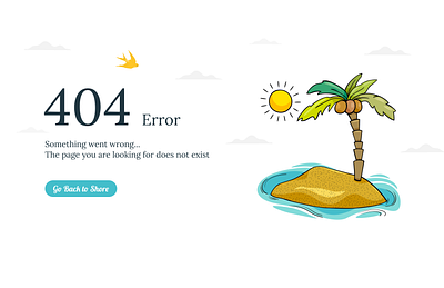 Daily UI 008 - 404 404 app boat design error figma home icon illustration island lost pirate return ship stranded ui ux