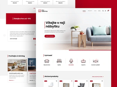 A paradise of furniture design home page layout modern online store ui ux web web design website