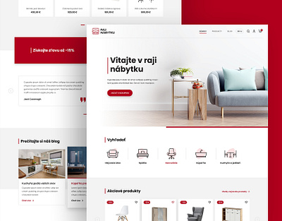 A paradise of furniture design home page layout modern online store ui ux web web design website