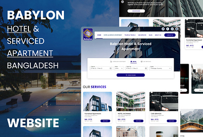 Babylon Hotel & Serviced Apartment Website branding design product design ui ui ux