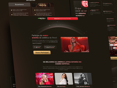 CosmoEstética 2023 - Biggest Beauty Event app design graphic design landing page marketing digital ui ux website