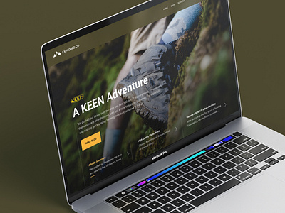 Outdoor Adventure Company Landing Page adventure design graphic design hero image hero section hiking hiking boots homepage landing page outdoors ui uiux