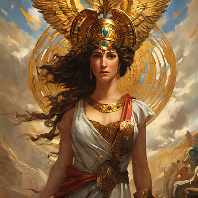Athena, Greek goddess of wisdom, craft, and warfare. graphic design