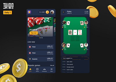 Daily UI - Casino mobile app design figma mobile ui ux