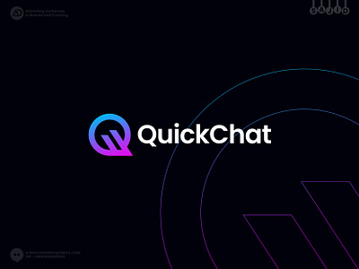 Quick Chat Logo, Chat App Logo, Q Modern logo,App logo Q, Q Icon abstract q logo q app logo q business logo q chat logo q icon q logomark q modern logo q tech logo