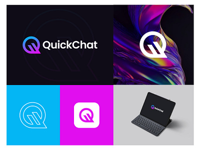 Chat App Logo, Q Modern Logo, Q Messenger Logo, Futuristic Logo abstract q logo icon q logo q app icon q chat logo q letter logo q logomark q modern logo q tech q tech logo quick chat logo tech q