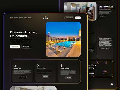 The Ellis: Luxury Apartments apartment charlottenc dailyui design ui ux webdesign
