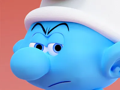 Smurf 3d 3dcharacter 3dmodeling cha character character design graphic design illustration smurfs thesmurfs