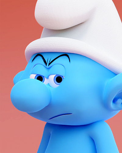 Smurf 3d 3dcharacter 3dmodeling cha character character design graphic design illustration smurfs thesmurfs