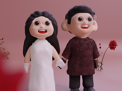 Couples Holding Hands - 3D Modelling 3d blender couples love