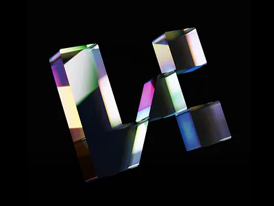 Studio Huncho - Branding (Exuberance) 3d blender blender octane brand branding c4d cinema 4d color cube dispersion glass glass icon gradient logo logodesign modern logo octane redshift render shapes