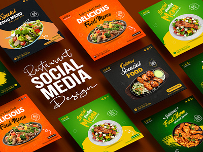 Restaurant Social Media Instagram Post Template Design banner branding design facebook post food food social media graphic design illustration instagram post logo menu menu design menu social media post post restaurant social media design retro sichonnu social media