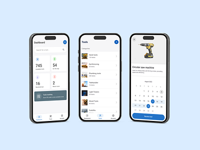 Mobile App for Tools Rentals app design typography ui ux