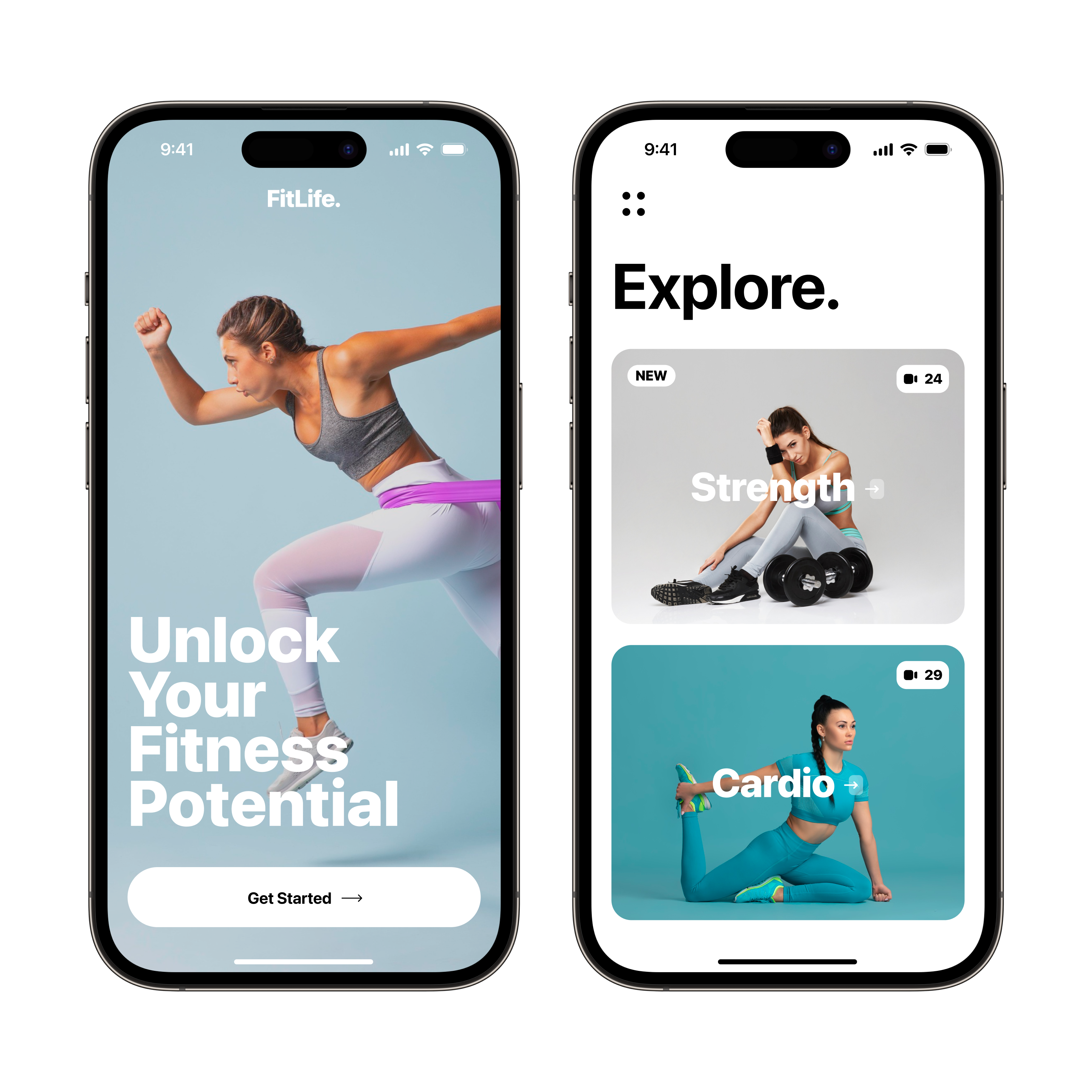 Fitness App Design branding clean design dribbble dribbble best shot fitness fitness app gym logo minimal product ui uiux design ux workout