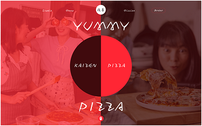 Kaizen Pizza a restaurant Website Concept design pizza restaurant webdesign webdesigner website