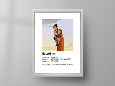 Mulan Poster art design disney figma illustration movie mulan poster product vector