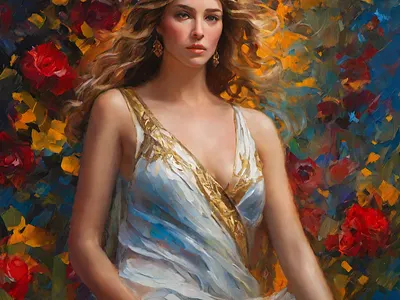 Aphrodite, Greek goddess of of love, and beauty. graphic design