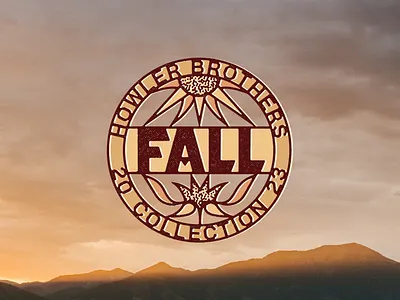 Howler Brothers Fall '23 apparel austin badge design fall flower howler bros howler brothers illustration logo sun texas texture typography western