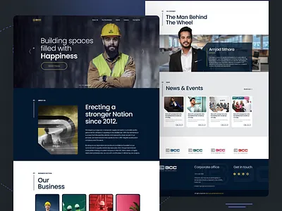 Builders portfolio website builders business construction company manpower portfolio reliability services society sustainability ui ux webpage website