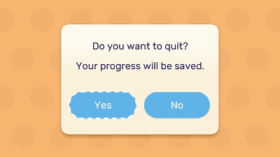 Simple Save & Quit Prompt design game graphic design minimal minimalist simple ui ux vector