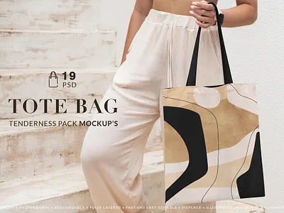 Tote Bag Tenderness Mockups natural mockup organic