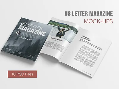 US Letter Magazine Mockup cover mockup