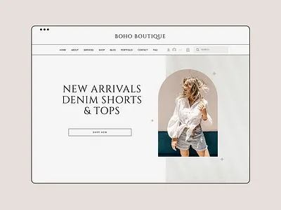 Boho Website Design boho boho template boho website brand branding graphic design logo template user experience user interface ux design video visual identity website website design wix wix website template