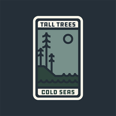 Tall Trees, Cold Seas coast cold logo pacific northwest patch pnw seas tall trees