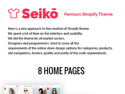 Seiko - Shopify Theme mega menu woocommerce templates