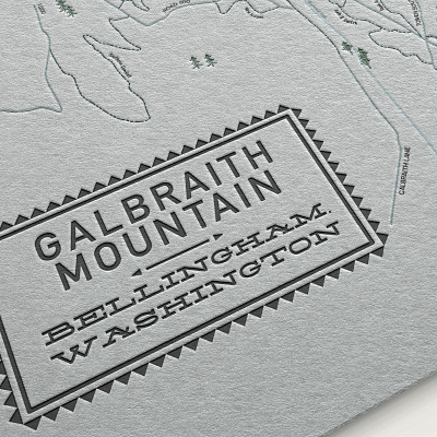 Galbraith Mountain Trail Map galbraith mountain graphic design letterpress map pacific northwest trails vector
