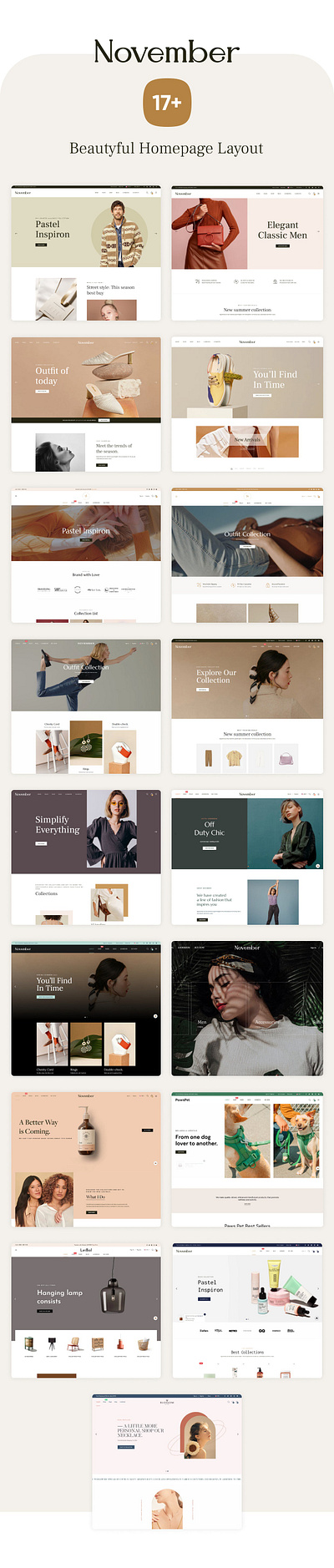 November - Multipurpose Sections Shopify Theme woocommerce templates